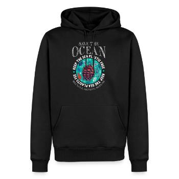Save The Ocean Earth Day Environmentalist Mother - Männer Premium Bio Hoodie - Schwarz - Vorne - Nico (187cm)