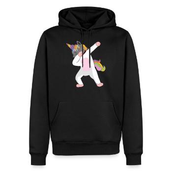 Epic Unicorn (Bullnicorn) - Männer Premium Bio Hoodie - Schwarz - Vorne - Nico (187cm)