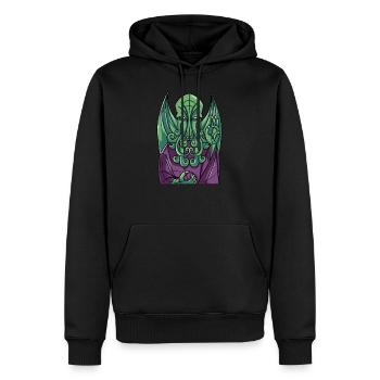 Cthulhu Myth Church Fenster Kunstgeschenk - Männer Premium Bio Hoodie - Schwarz - Vorne - Nico (187cm)