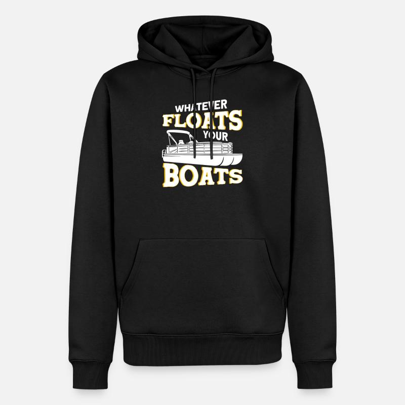 Bateau capitaine Pontoon bateau - Sweat à capuche Premium bio Homme - noir