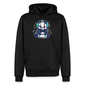 Jeu de jeu panda joue pc Games Jeux vidéo - Sweat à capuche Premium bio Homme - noir - Devant - Nico (187cm)