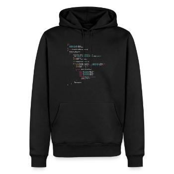 Programmer Humor Code - for software developers - Men’s Premium Organic Hoodie - black - Front - Nico (187cm)