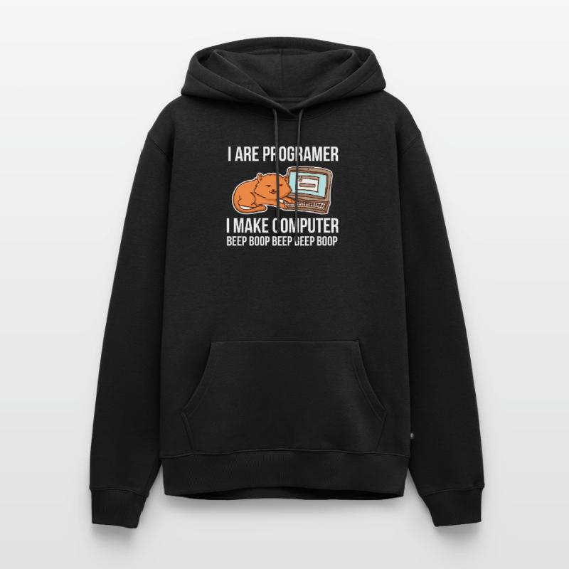 Programmeur-chat-humour pour coder et Sweat à capuche Premium bio Homme