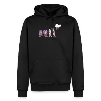 Evolution of Disks for Developers - Men’s Premium Organic Hoodie - black - Front - Nico (187cm)