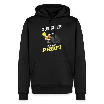 Maurer Sprüche Maurermeister Schubkarre Baustelle - Männer Premium Bio Hoodie - Schwarz - Vorne - Nico (187cm)