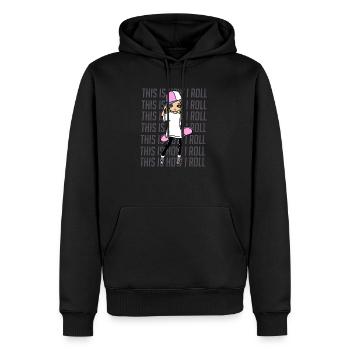 Comment je roule Skater Skate Deck Skateboard - Sweat à capuche Premium bio Homme - noir - Devant - Nico (187cm)