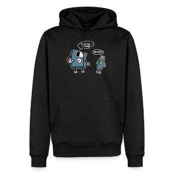 USB-Diskette Lustige Informationstechnologie - Männer Premium Bio Hoodie - Schwarz - Vorne - Nico (187cm)