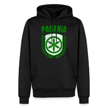 Padanien - Männer Premium Bio Hoodie - Schwarz - Vorne - Nico (187cm)