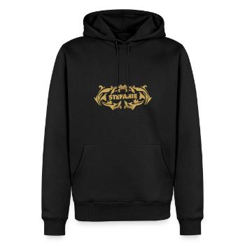dans Stefanie - Sweat à capuche Premium bio Homme - noir - Devant - Nico (187cm)