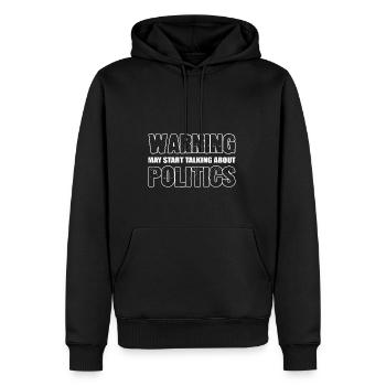 Beginnen Sie mit der Unterhaltung der Politik Poli - Männer Premium Bio Hoodie - Schwarz - Vorne - Nico (187cm)
