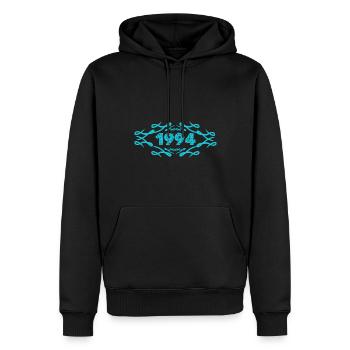 Jahr 1994 - Männer Premium Bio Hoodie - Schwarz - Vorne - Nico (187cm)