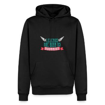 Les légendes sont Aquarius Personne Optimiste Gesc - Sweat à capuche Premium bio Homme - noir - Devant - Nico (187cm)
