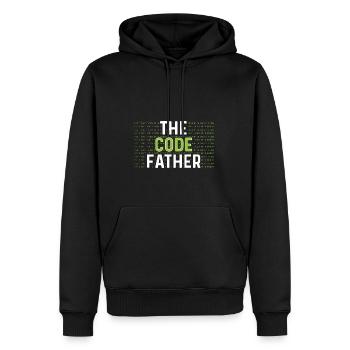 Der Code Vater. IT-Spezialist Gift - Männer Premium Bio Hoodie - Schwarz - Vorne - Nico (187cm)