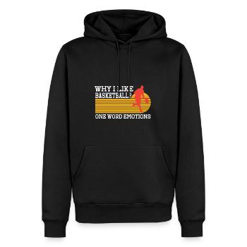 Basketball Spruch Motiv I Basketballer - Männer Premium Bio Hoodie - Schwarz - Vorne - Nico (187cm)