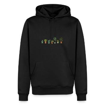 Plante d’intérieur / Plante en pot / Décoration / Pot - Sweat à capuche Premium bio Homme - noir - Devant - Nico (187cm)