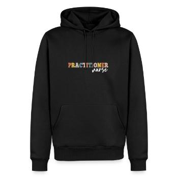 Praticienne Infirmière autorisée Infirmière autorisée IA IAA - Sweat à capuche Premium bio Homme - noir - Devant - Nico (187cm)