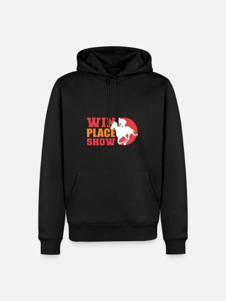 Platzshow gewinnen Reiter Gift - Männer Premium Bio Hoodie - Schwarz