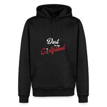 Dartpfeil Dartscheibe Hobby Dart Geschenk - Männer Premium Bio Hoodie - Schwarz - Vorne - Nico (187cm)