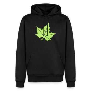 Platane Blatt Design - Männer Premium Bio Hoodie - Schwarz - Vorne - Nico (187cm)