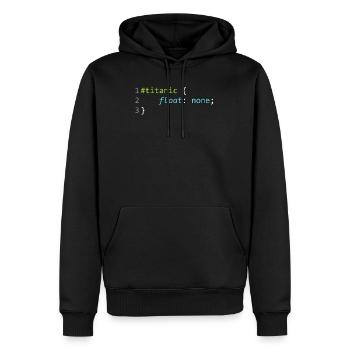 Titanic CSS - Men’s Premium Organic Hoodie - black - Front - Nico (187cm)