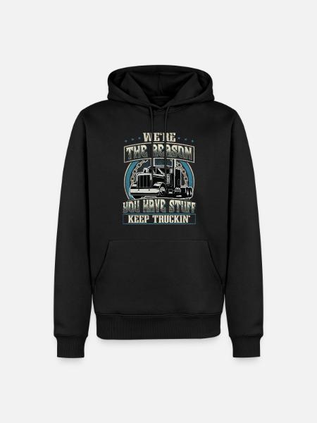 LKW Fahrer - Männer Premium Bio Hoodie - Schwarz