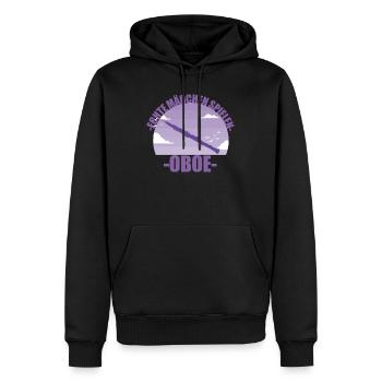 Oboe Musikerin Instrument Mädchen Geschenk - Männer Premium Bio Hoodie - Schwarz - Vorne - Nico (187cm)