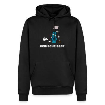 Heimscheisser WC Klo - Männer Premium Bio Hoodie - Schwarz - Vorne - Nico (187cm)