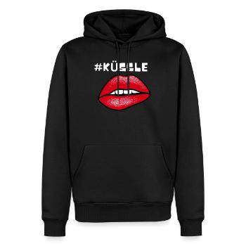 küssle schwabenland stuttgart 0711 - Männer Premium Bio Hoodie - Schwarz - Vorne - Nico (187cm)