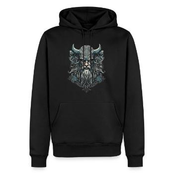 Odin Viking Dieu - Sweat à capuche Premium bio Homme - noir - Devant - Nico (187cm)