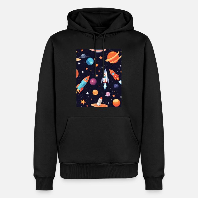 Explorez l infini - Sweat à capuche Premium bio Homme - noir
