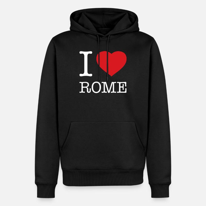 J’ADORE ROME - Sweat à capuche Premium bio Homme - noir