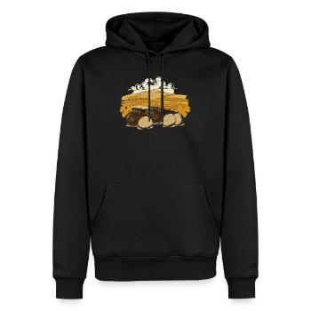 Festival de la truffe italienne - Sweat à capuche Premium bio Homme - noir - Devant - Nico (187cm)