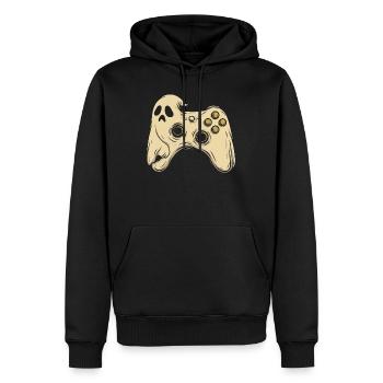 Geisterpad Retro Arcade - Männer Premium Bio Hoodie - Schwarz - Vorne - Nico (187cm)