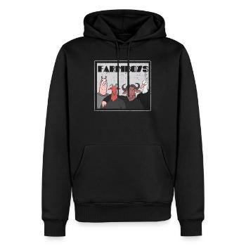 Farmboys - für Farmer, Bauern und Tierfans - Männer Premium Bio Hoodie - Schwarz - Vorne - Nico (187cm)