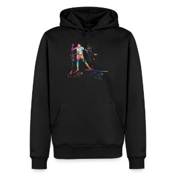 Ski de fond Ski de fond - Sweat à capuche Premium bio Homme - noir - Devant - Nico (187cm)