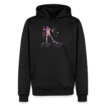 Ski de fond Ski de fond - Sweat à capuche Premium bio Homme - noir - Devant - Nico (187cm)