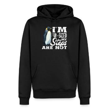 Warte Auf Mich, Ich Habe Kleine Beine - Männer Premium Bio Hoodie - Schwarz - Vorne - Nico (187cm)