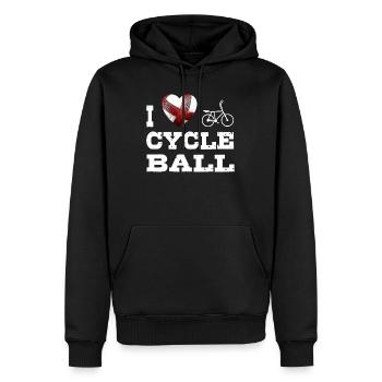 Radball, Cycleball, Hallenradsport - Männer Premium Bio Hoodie - Schwarz - Vorne - Nico (187cm)