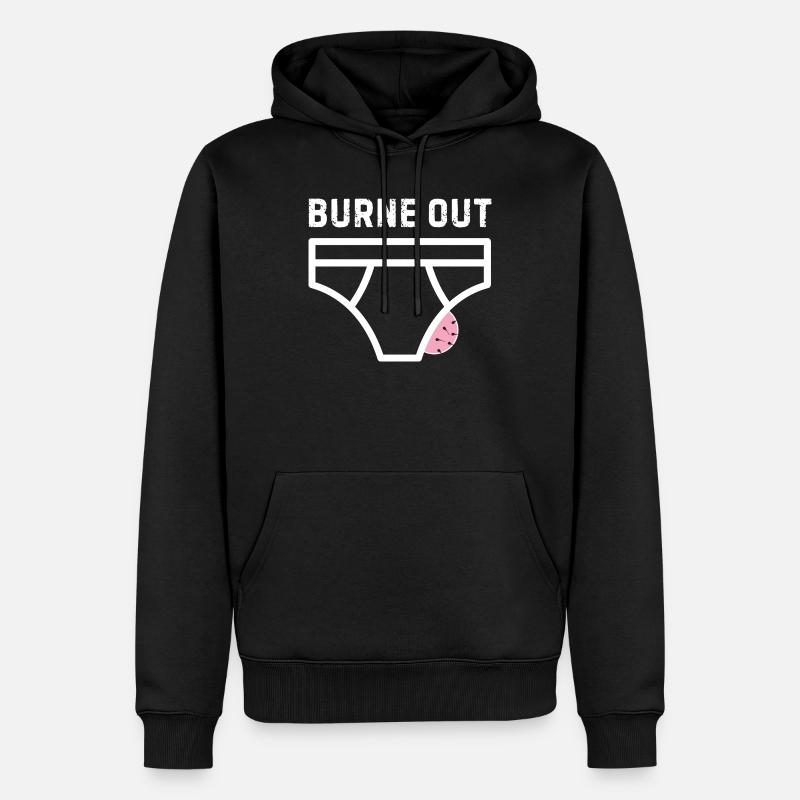 Burne out – humour bureau stress - Sweat à capuche Premium bio Homme - noir