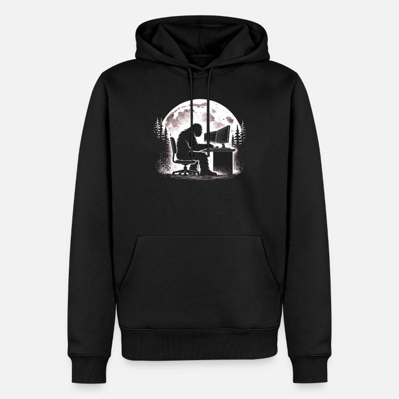 Bigfoot Programmierer - Männer Premium Bio Hoodie - Schwarz