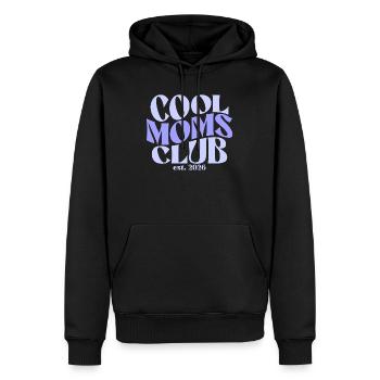 Club des mamans cool - Cadeau de maman pour la fête des mères - Sweat à capuche Premium bio Homme - noir - Devant - Nico (187cm)