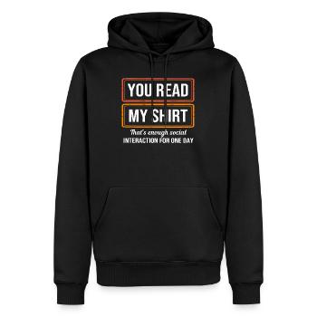 Anxiety ängstlich Angsthase Introvertiert - Männer Premium Bio Hoodie - Schwarz - Vorne - Nico (187cm)