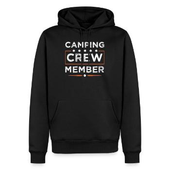 Équipe de camping - Sweat à capuche Premium bio Homme - noir - Devant - Nico (187cm)