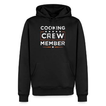 Cooking Crew - Männer Premium Bio Hoodie - Schwarz - Vorne - Nico (187cm)