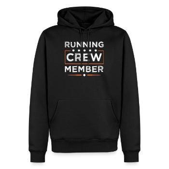 Équipe de Course - Sweat à capuche Premium bio Homme - noir - Devant - Nico (187cm)