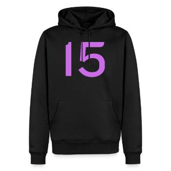 15 - Men’s Premium Organic Hoodie - black - Front - Nico (187cm)