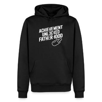Erfolg: Freigeschaltete Vaterschaft - Männer Premium Bio Hoodie - Schwarz - Vorne - Nico (187cm)