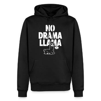 Llama sans drame – Llama cool - Sweat à capuche Premium bio Homme - noir - Devant - Nico (187cm)