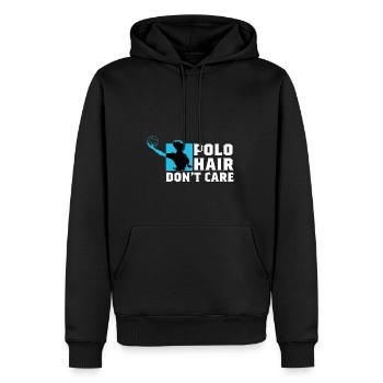 Polo Haar Schwimmer Geschenk - Männer Premium Bio Hoodie - Schwarz - Vorne - Nico (187cm)
