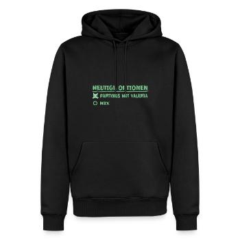 Heutige Optionen Party Bus Partybus valeria - Männer Premium Bio Hoodie - Schwarz - Vorne - Nico (187cm)